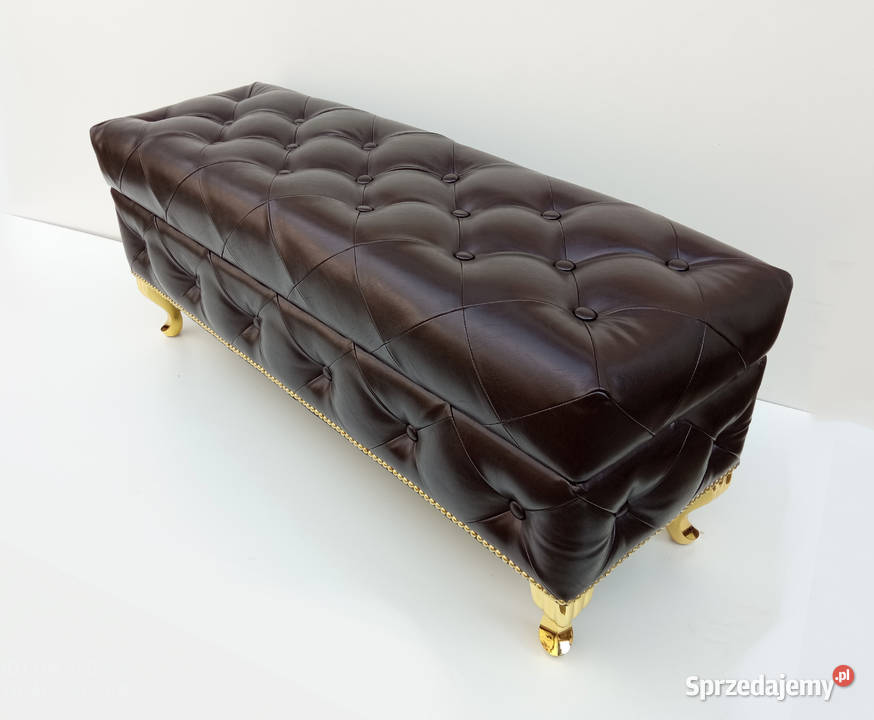 Pufa Ławka Angielska Złote Nogi Otwierana Poznań