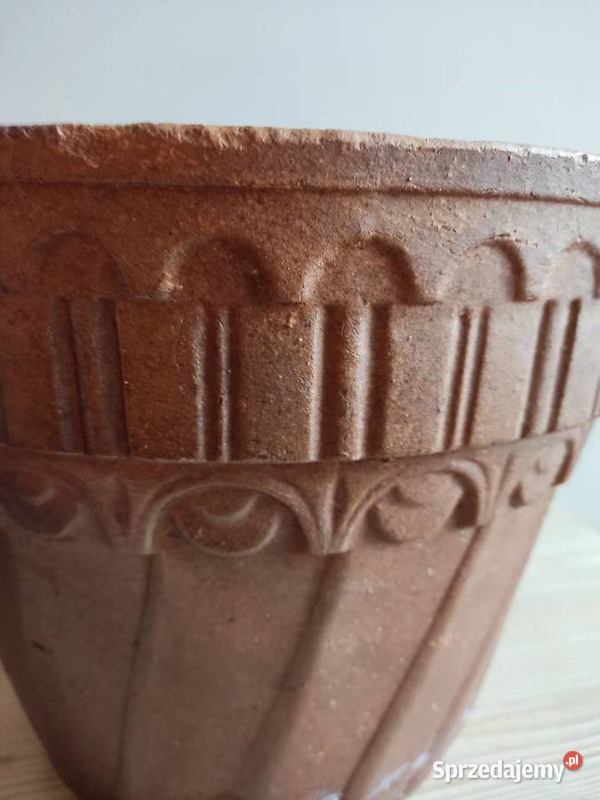 Donica doniczka duża ceramiczna gliniana fi 33 opolskie Głuchołazy