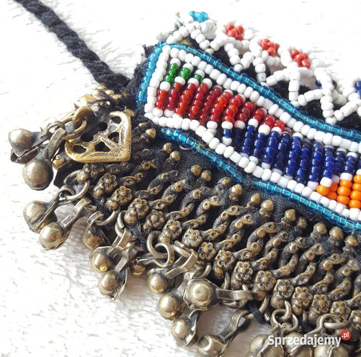 Naszyjnik choker koraliki dzwonki boho bohemian Szczecin