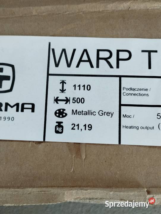 Grzejnik Warp T grafit 1110x500 Konstancin-Jeziorna