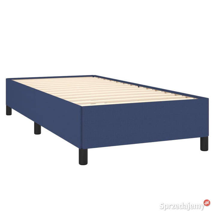 Łóżko kontynentalne z materacem niebieskie 128cm mazowieckie