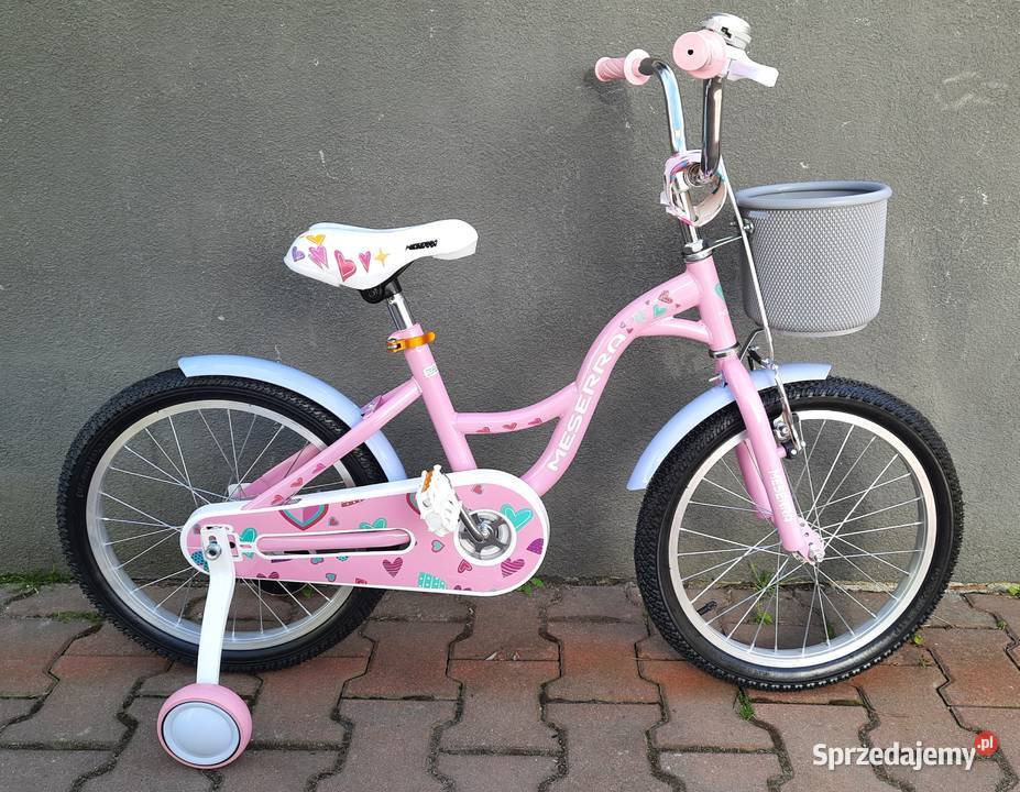 Rower dziecięcy 18 dziewczęcy z bocznymi kółkami podkarpackie Dębica