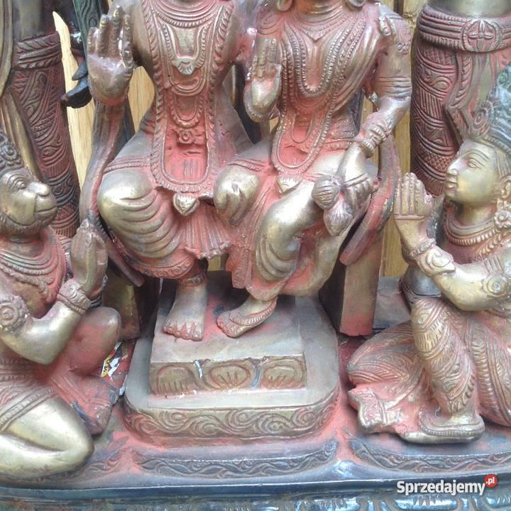 CUDO CIEZKA RZEZBA Z BRAZU HINDUSKI BOG BUDDA z