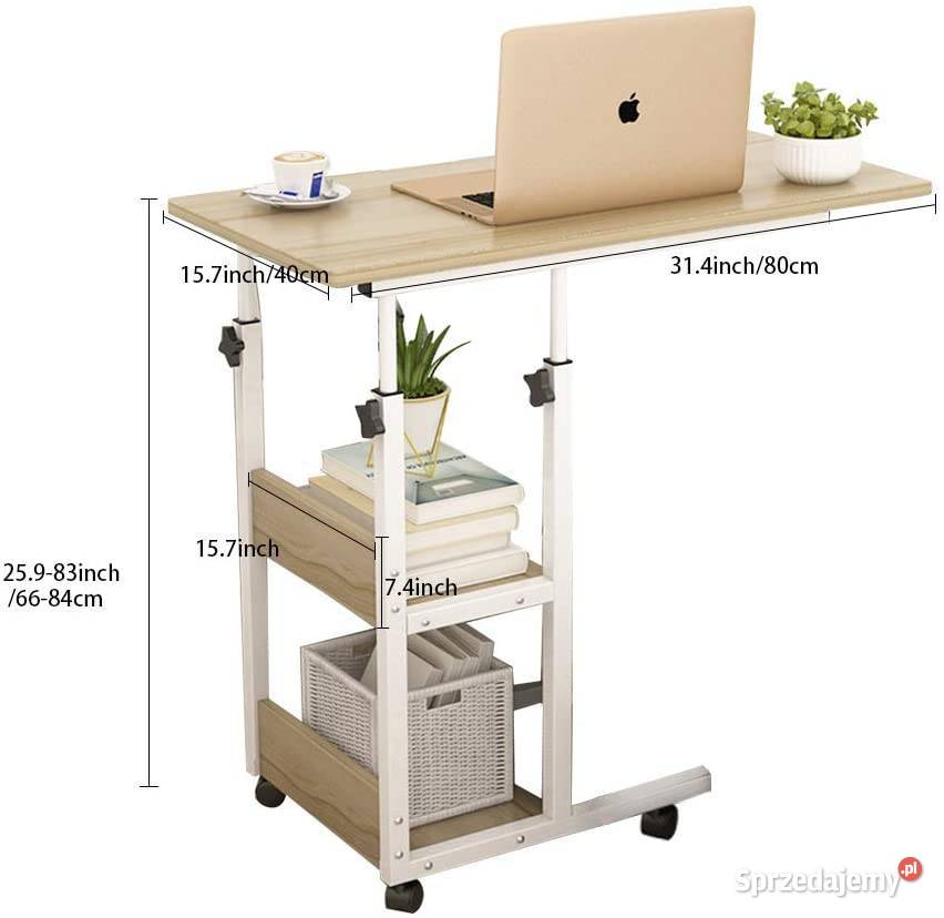 Stolik boczny na kółkach Biurko na laptopa