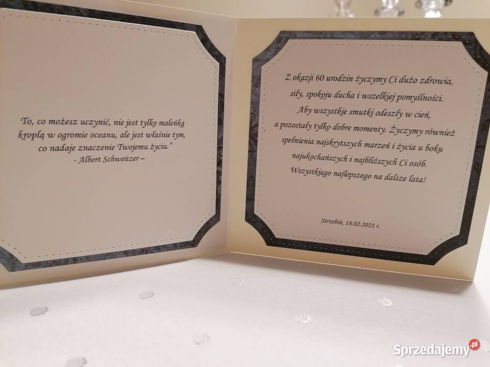 Kartka na 60 lat z humorem