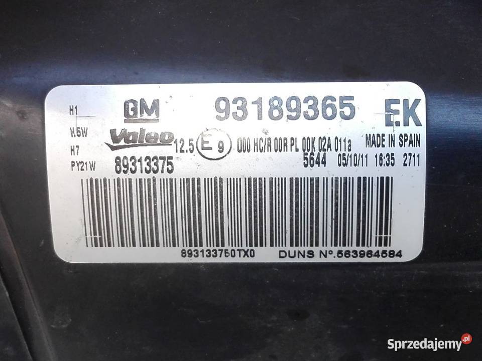 Opel Corsa D OPC Reflektory soczewkowe Xenon
