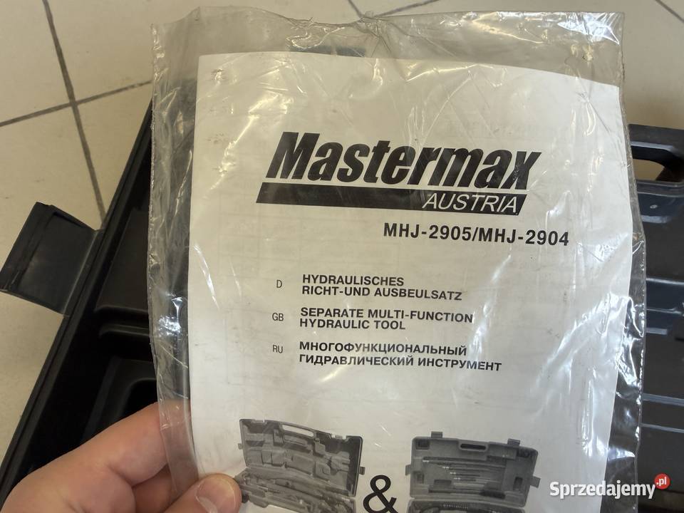 Ręczny rozpierak hydrauliczny Mastermax 4T NOWY Wojtkówka sprzedam