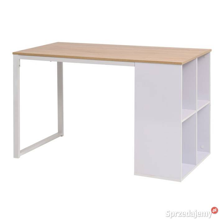 vidaXL Biurko 120 x 60 x 75 kolor dębowy i biały Biurka Meble Warszawa