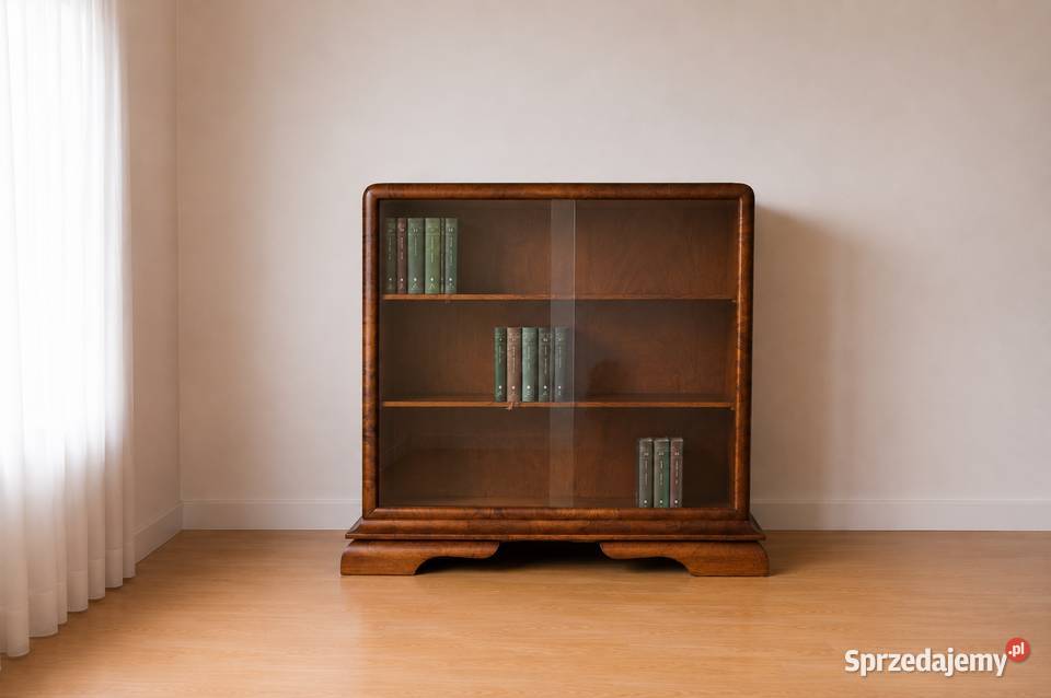 Witrynka Biblioteczka Komoda Art Deco orzech Meble Poznań