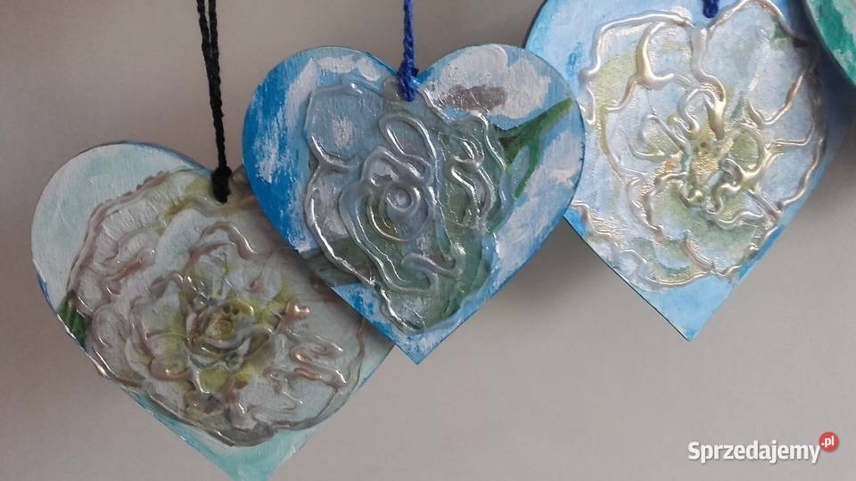 PRZEWIESZKI ZAKŁADKI DO KSIĄŻEK różane serduszka wielokolorowy Dekoracje i ozdoby Piła