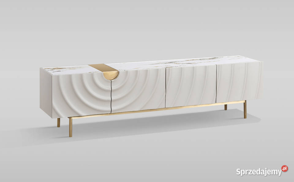 Szafka RTV złota Primavera Glamour Premium Golkowice