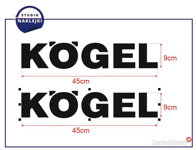 Naklejki KOGEL 2 45x9 Naczepa Tir Wywrotka