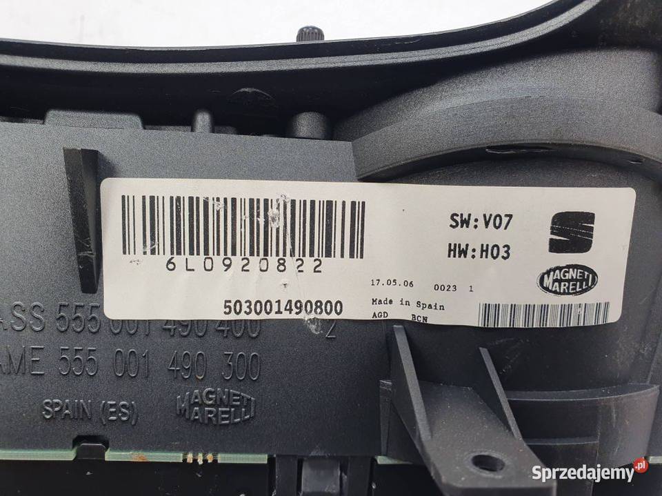 LICZNIK ZEGAR SEAT IBIZA III 6L0920822 Lipno