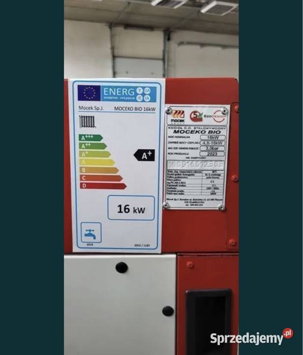 Kocioł na pellet drewno Moceko 16kW piec na Grodzisk Wielkopolski sprzedam