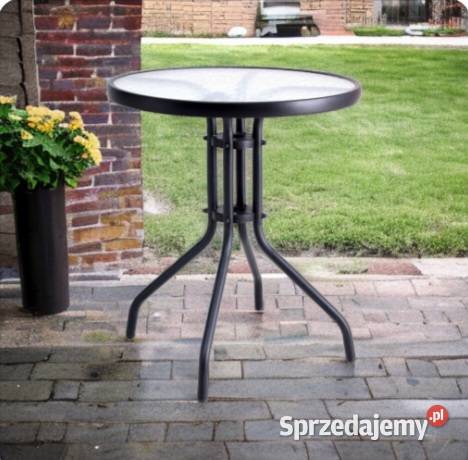 Stolik szklany kawowy okrągły na Balkon Taras łódzkie Tomaszów Mazowiecki