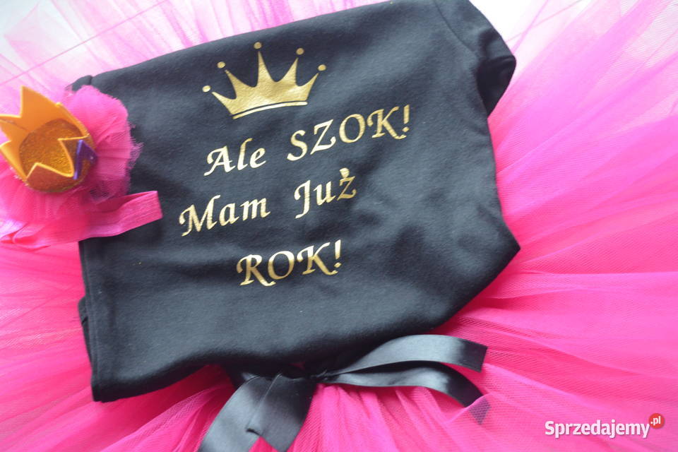 Komplet tiulowy na roczek pomarańczowy Waćmierz sprzedam