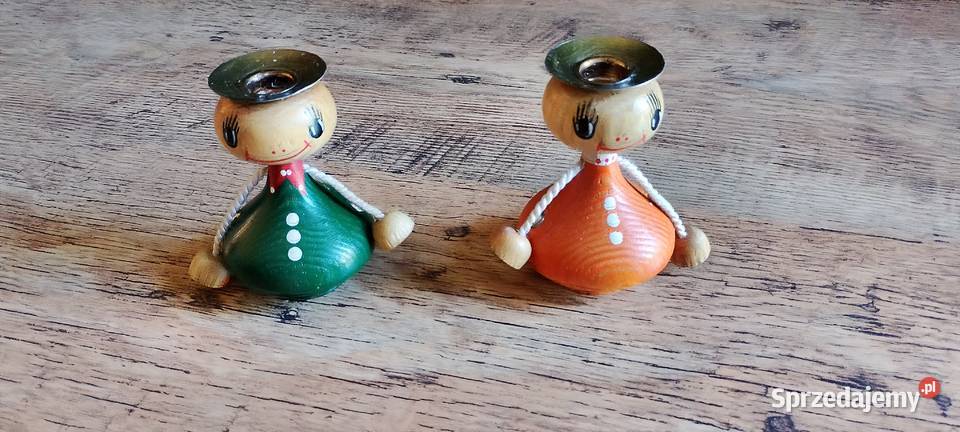 Kultowe Świeczniki Vintage Erzgebirge Magnesy Wąbrzeźno