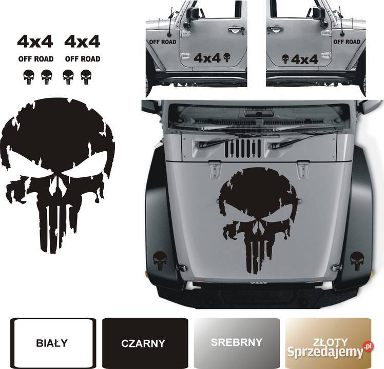 PUNISHER naklejki tuningowe na samochód Off Road małopolskie Kraków