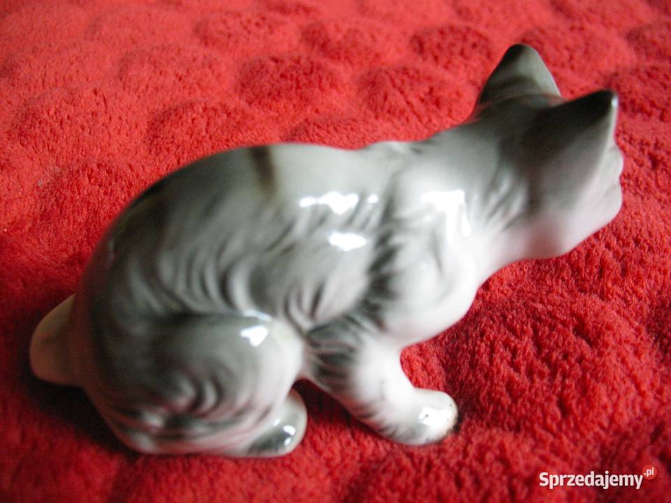 KOT pręgowany 45 x 10 x 4 Figurka z porcelany Siedlce