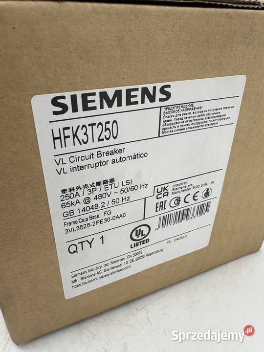 Siemens HFK3T250 3VL35252PE300AA0 Circuit Warszawa sprzedam