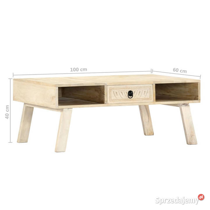 Stolik kawowy 100 x 60 x 40 lite drewno mango Warszawa