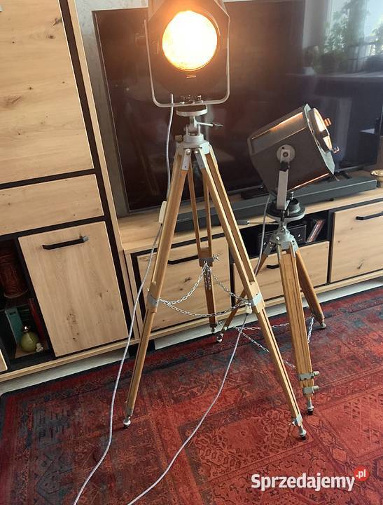 Lampa teatralna PRL Vintage loft stojaca Poznań