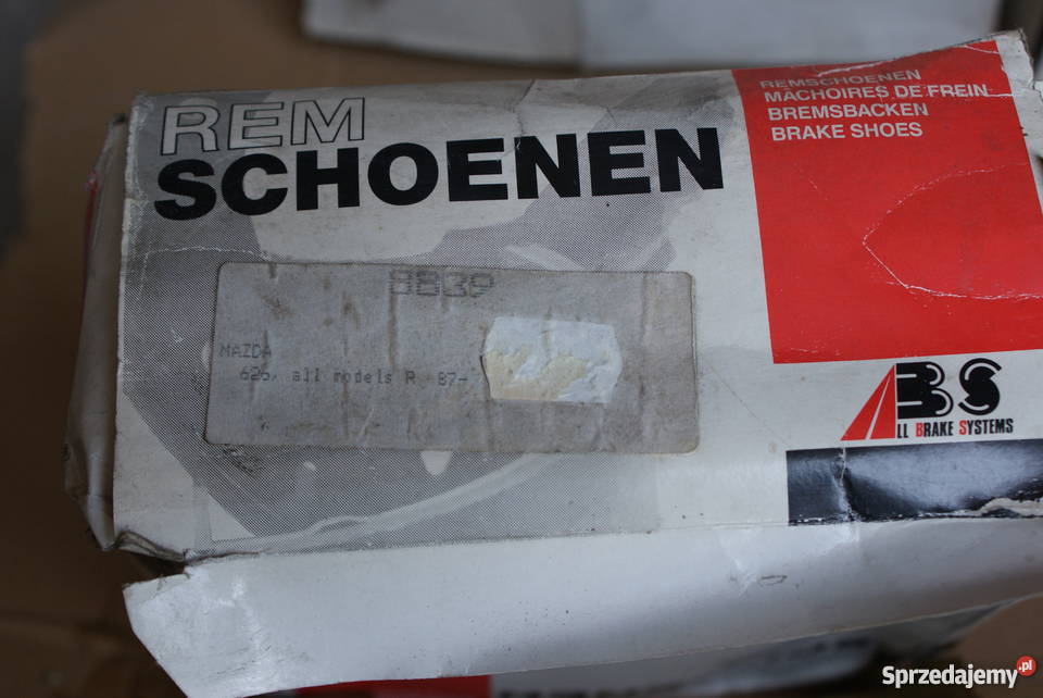 8839 ABS SZCZĘKI HAMULC MAZDA 626 8791 Szczęka osobowe Pozostałe Białobrzegi