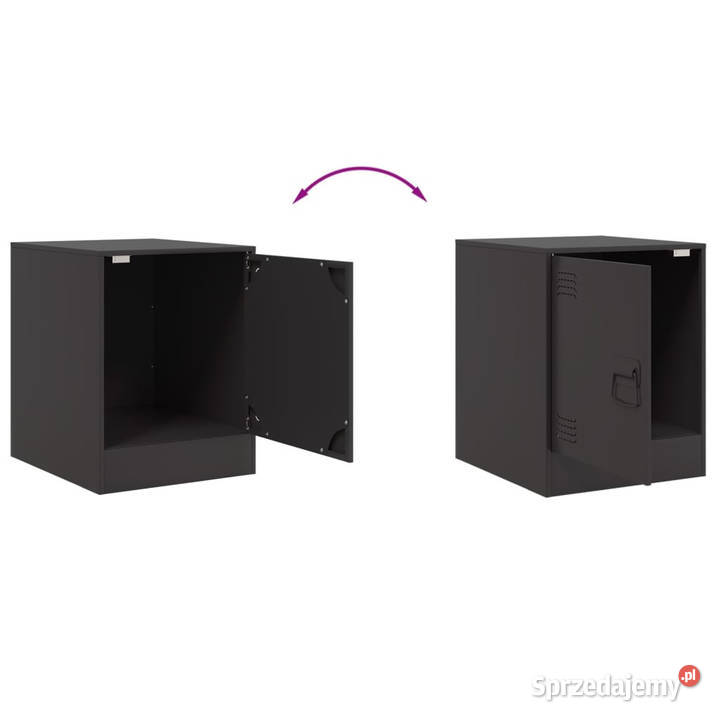 Szafki nocne 2 czarne 345x39x44 stal WM841608 Warszawa