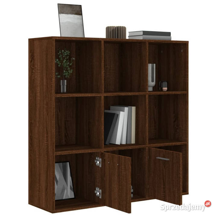 Regał na książki brązowy dąb 98x30x98 WM815449 Warszawa