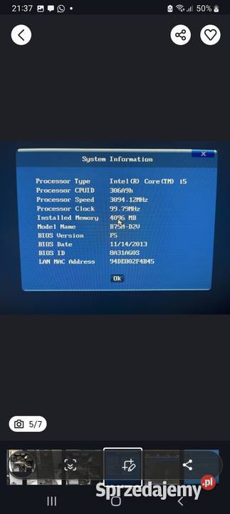 Komputer stacjonarny Liczba rdzeni procesora 4