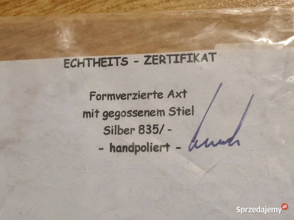 Wisiorek srebro 835 siekiera Manfred Porath srebro sprzedam