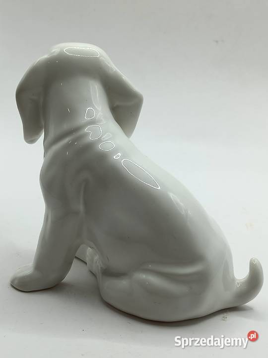 Figurka pies biała porcelana VINTAGE PEREIRAS Zamość