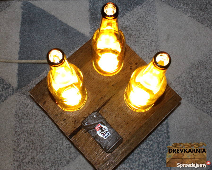 Lampa z butelek klimat barowy niepowtarzalna Olsztyn