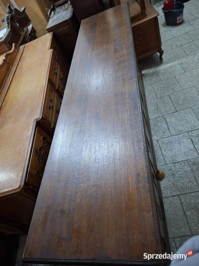 Duża dębowa komoda rustykalna 240