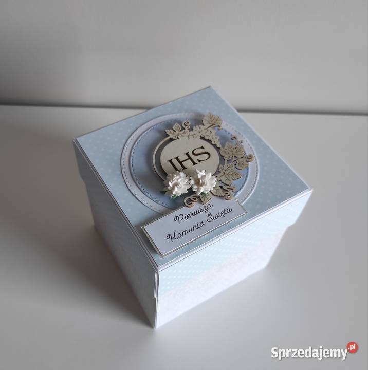 Exploding box pudełeczko Pamiątka Pierwszej Rękodzieło