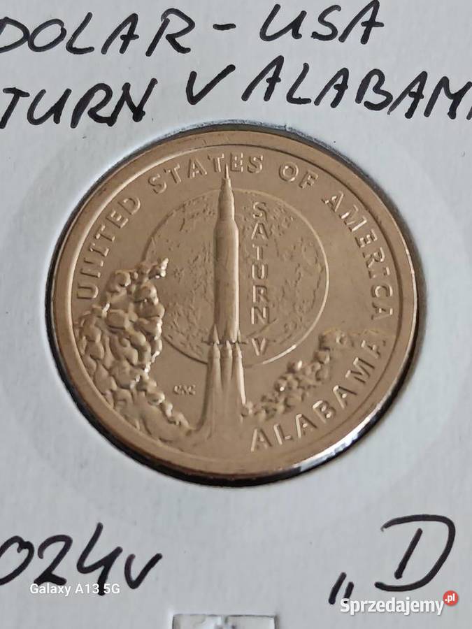1 Dolar USA 2024 r Innowacje Alabama Saturn V Konin