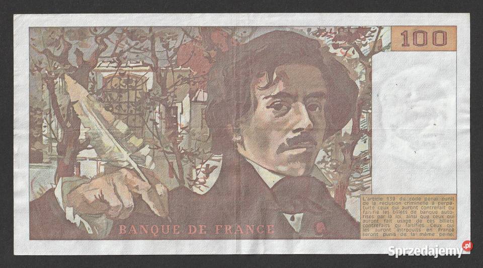 Francja 100 franków 1981 Delacroix Eugene Łódź