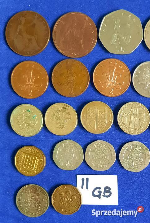 Zestaw II Monet Anglia GB Wielka Brytania Antyki, Sztuka, Kolekcje