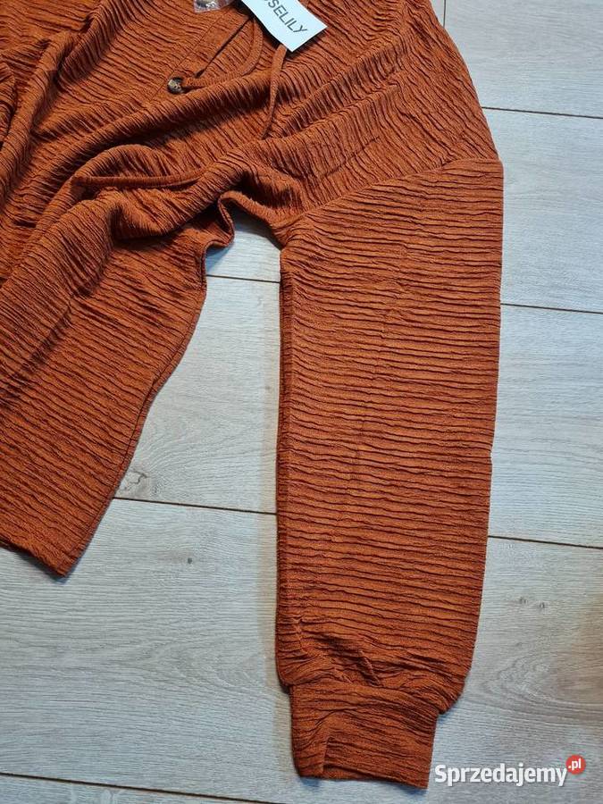 Damska Bluza z Kapturem Teksturowany Styl i Swetry i golfy Krasne-Lasocice sprzedam
