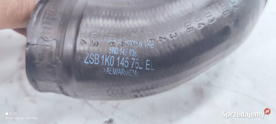 RURA WĄŻ INTERCOOLERA AUDI VW SKODA 1K0145762EL Przystajń