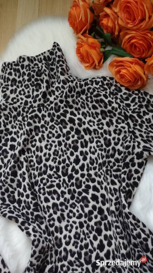 Golf w panterkę S Mohito czarny Odzież damska Olkusz