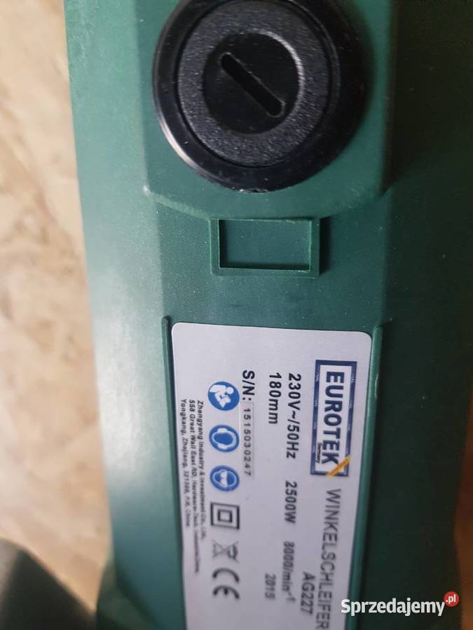 Szlifierka kątowa Eurotek AG227 2500 wat 180 Głogowa