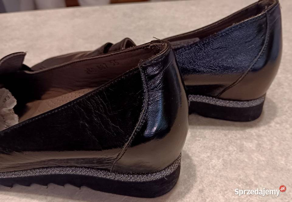 VENEZIA mokasyny skórzane na koturnie skóra Opole