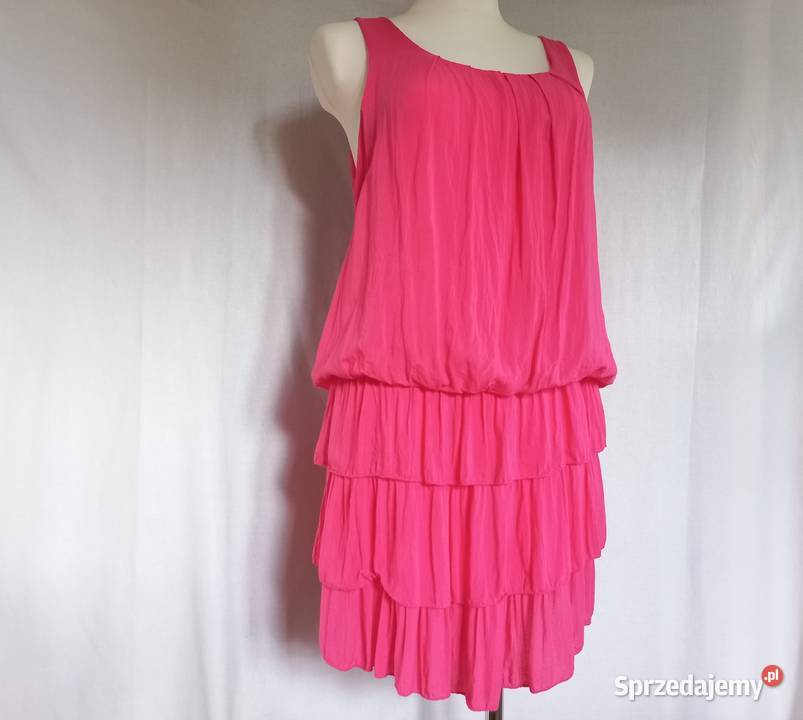 Sukienka różowa Bez Rękawów r 3840 Elegancka różowy podlaskie Białystok