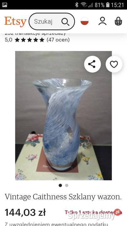 Wazon Caithness Glass Szkocja Dom i Ogród Janów Lubelski