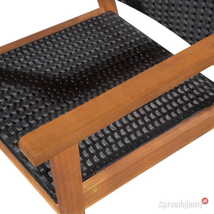 5cz zestaw mebli ogrodowych rattan PE czarny i sprzedam