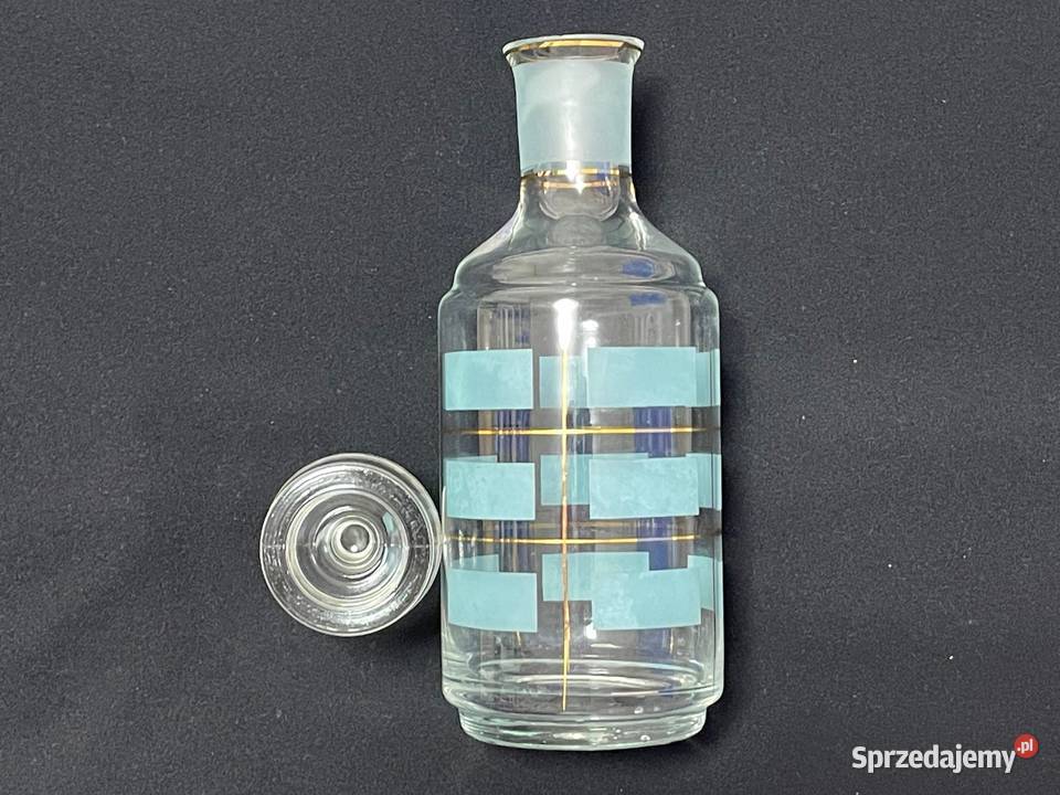 Stara karafka butelka Hortensja PRL Stara Kołobrzeg