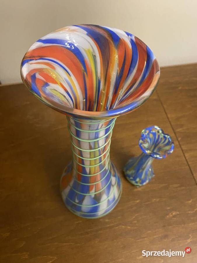 Wazony Krosno szklane PRL