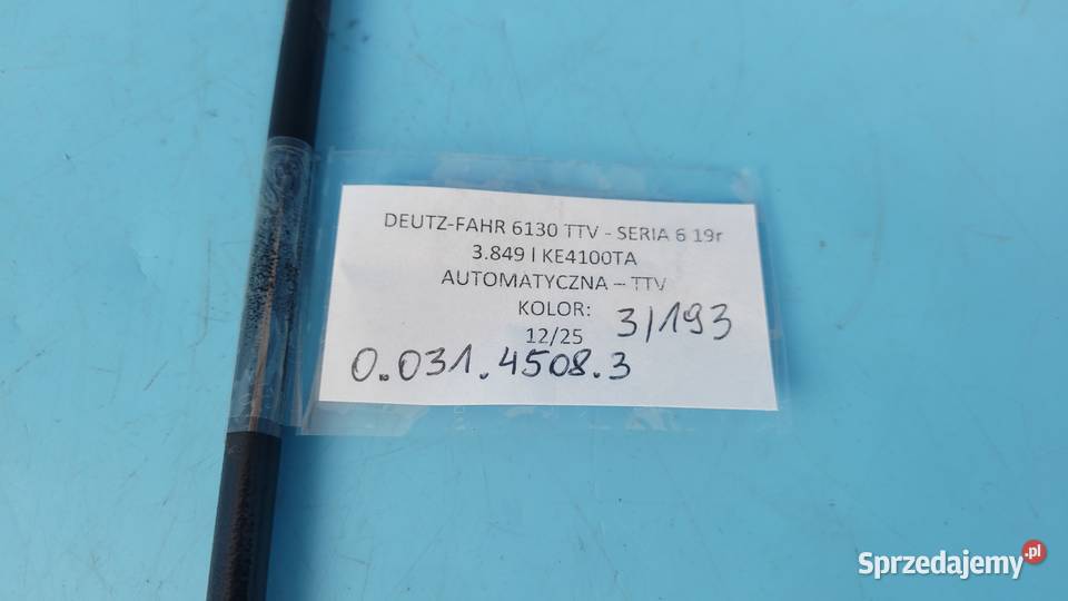 DEUTZFAHR 6130 TTV PRZEWÓD RURA HYDRAULICZNA Kolno sprzedam