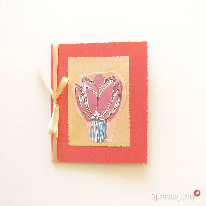 czerwona kartka tulipanładna kartka malowana odcienie czerwieni Warszawa